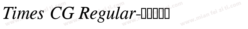 Times CG Regular字体转换